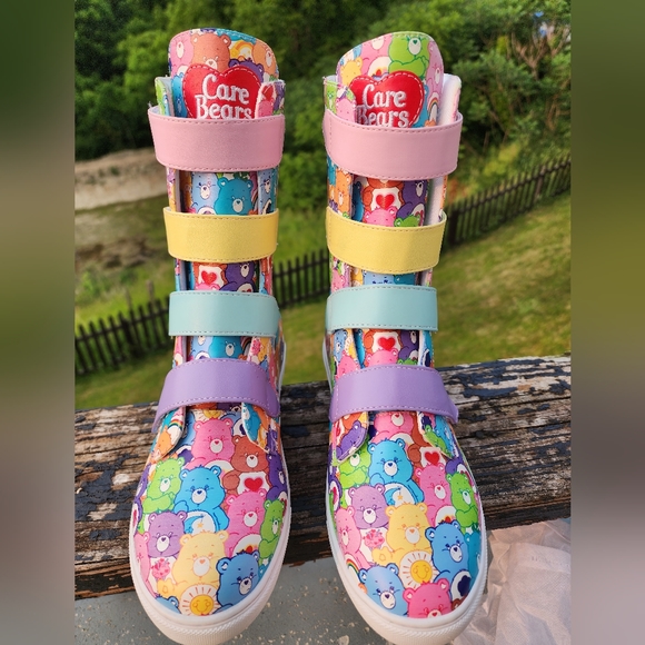 YRU 🧸 CARE BEARS Vegan Leather Sneakers - Picture 1 of 12